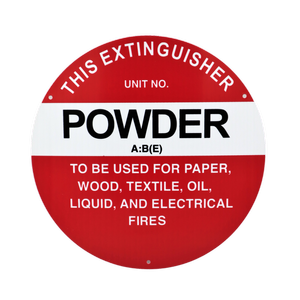 FireShield 200mm ABE Dry Powder Sign