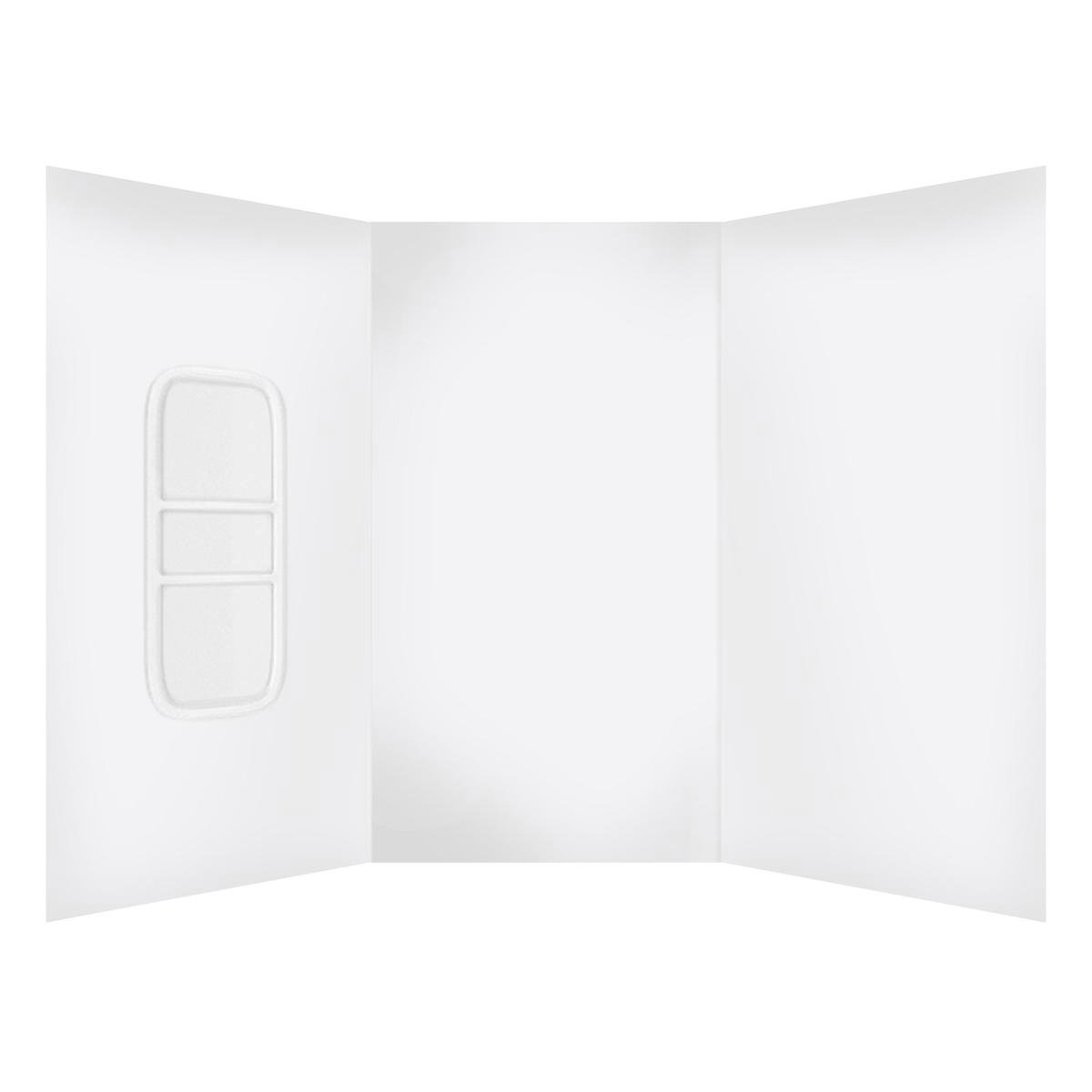 Stein 3000 x 2000mm White Custom 3-Sided Moulded Wall Shower Liner ...