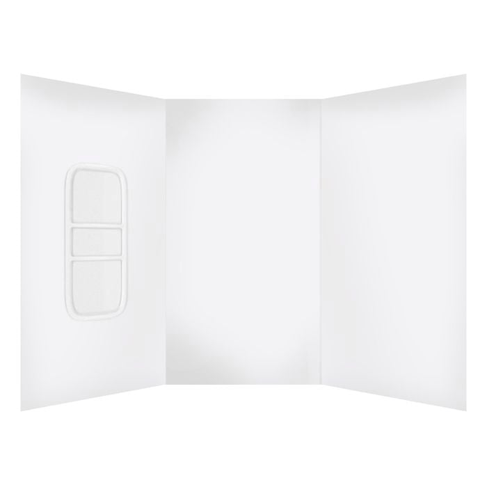 Stein 3000 x 2000mm White Custom 3-Sided Moulded Wall Shower Liner 