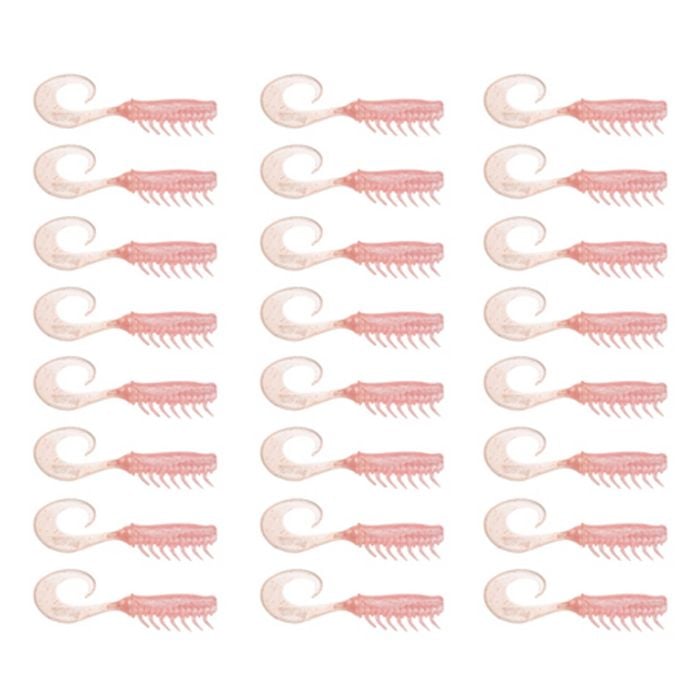 3x 8PK 2.5In Rapala Crush City Soft Plastic Curly Tail Lures - Bubblegum UV