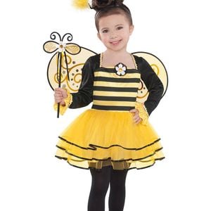 Cute Ballerina Yellow And Black Bee Toddler Girls Costume - 3-4