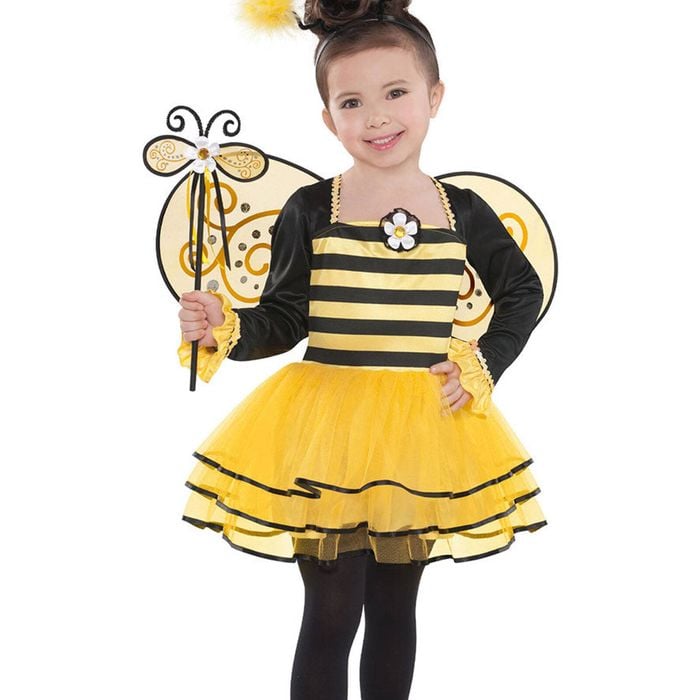 Cute Ballerina Yellow And Black Bee Toddler Girls Costume - 3-4