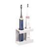Catzon Wall Mount Electric Toothbrush Holder 2 Slots Diatomite Dish-white