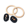 RTM Wooden 28MM Gymnastic Rings for Gym Strength Training