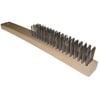 Josco Hand Brush 4 Row  Long Handle Stainless Steel