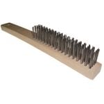 Josco Hand Brush 4 Row  Long Handle Stainless Steel
