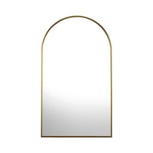 Oikiture 86x50cm Arched Wall Mirror Gold