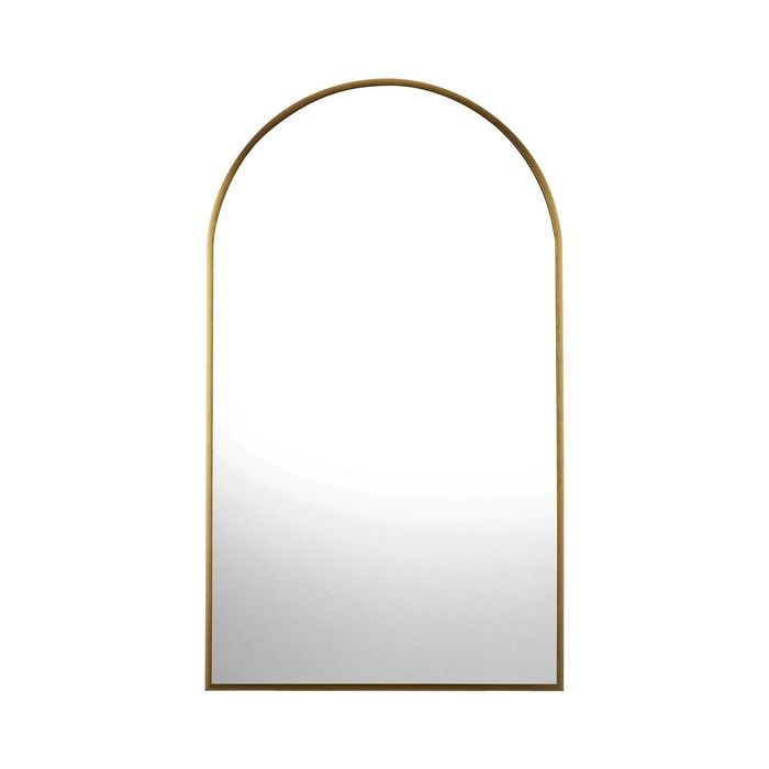 Oikiture 86x50cm Arched Wall Mirror Gold
