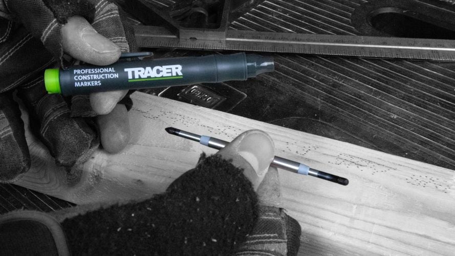 Both
  tips of the double tipped deep hole marker