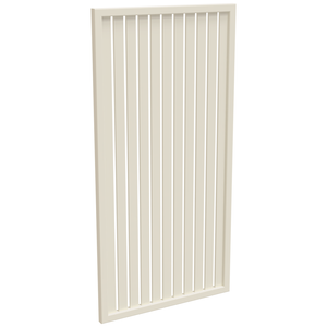 ProtectorAl 300 - 1000 x 1001 - 2000mm Surfmist Vertical 18mm Gap Aluminium Welded Slat Panel