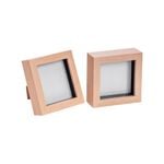 Nicola Spring Acrylic 3D Box Photo Frames - 4" x 4" - Pack of 2