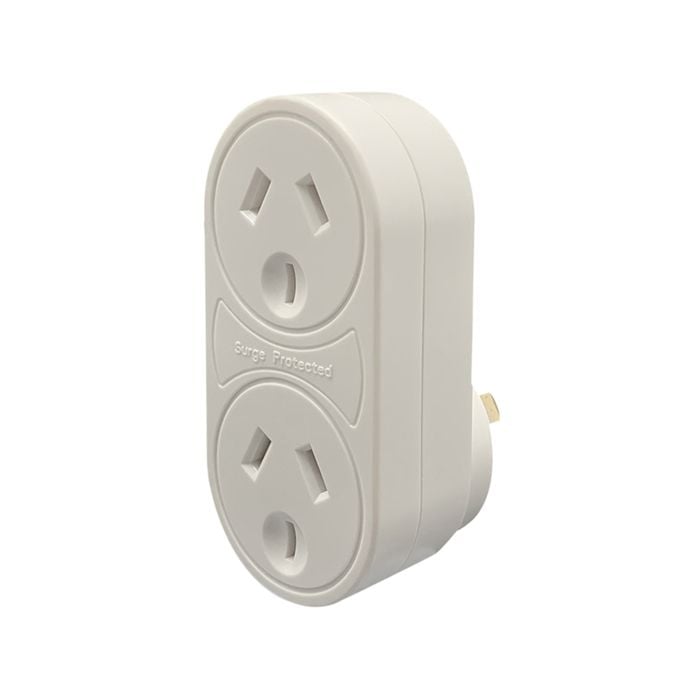 Jackson Vertical Surge Protected Double Adaptor
