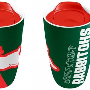 South Sydney Rabbitohs NRL Ceramic Travel Coffee Mug Cup With Handle