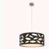 Black Carlo 45 2 Light Fabric Drum Pendant
