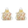 2PK Ecology Hand-Painted Midsummer Cotton/Linen Kitchen Apron 180gsm 70x95cm