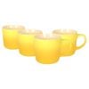 Argon Tableware 330ml Ombre Coffee Mugs - Yellow - Set Of 4 - Glazed New Bone China Tea Mug Vegan Friendly Stoneware Ceramic Cup