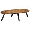 vidaXL Solid Reclaimed Teak Coffee Table Oval 120x60x30cm Couch Side Table