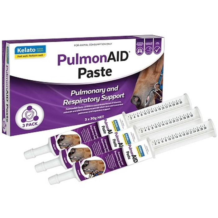 Kelato Pulmonaid Paste Pulmonay & Respiratory Support For Horses 3 X 30g