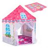 Costway Kids 2-Person Play Tent Princess Playhouse Set w/Mesh Curtains Dance Playmat & LED Lights-Pink