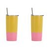 2PK Annabel Trends 500ml Stainless Steel Wave Smoothie Tumbler Yellow Candy