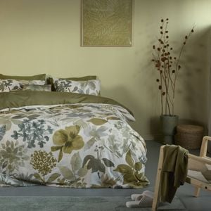 Lilian Green Quilt Cover Set - Queen