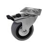Easyroll 75mm Grey Heavy Duty Swivel Castor With Brake