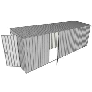Build-a-Shed 1.5 x 6 x 2m Single Hinged Side Door Skillion Shed - Zinc