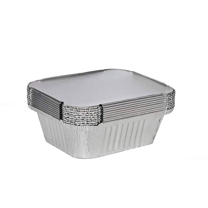 Aluminium Foil Tray With Lid Disposable Container Bbq Oven Baking Roasting Tray