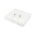 Laura Hill Heated Electric Blanket Queen Fitted Polyester - White