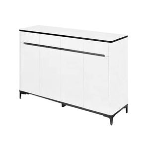 Foret Shoe Cabinet Buffet Sideboard Hallway Table Kitchen Storage 4 Doors White