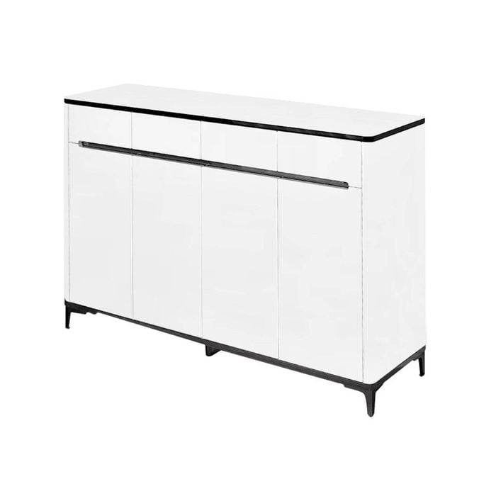 Foret Shoe Cabinet Buffet Sideboard Hallway Table Kitchen Storage 4 Doors White