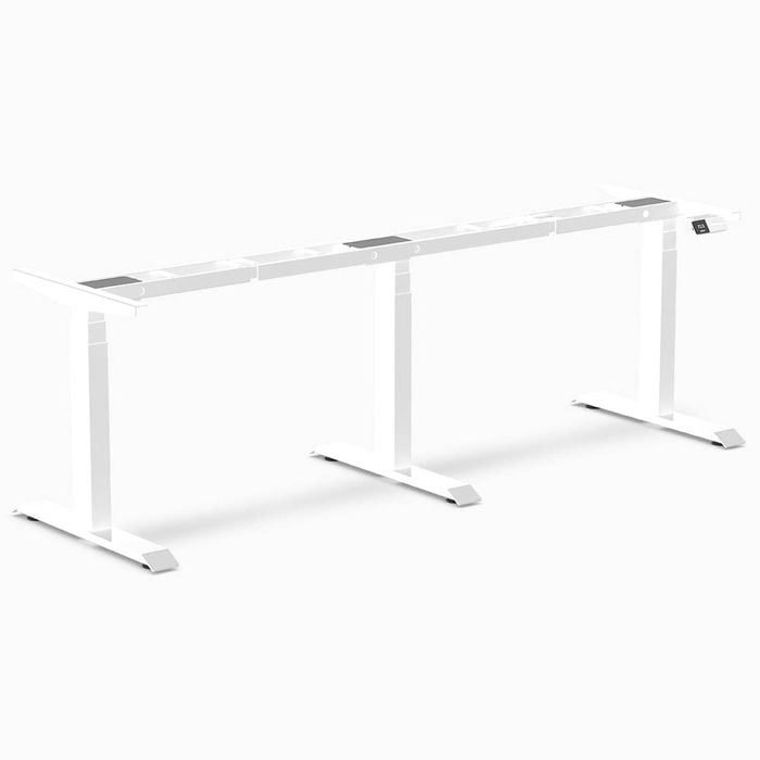 Desky Triple Sit Stand Desk Frame - White