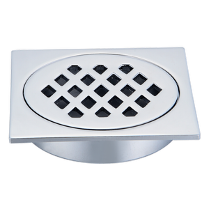 Kinetic 80mm Chrome Plated Square Diamond Floor Grate