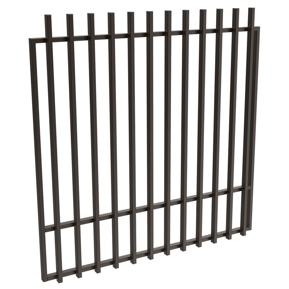 ProtectorAl 1201-1500W x 1500H Satin Black Aluminium Batten Garden Gate ...