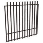 ProtectorAl 1201-1500W x 1500H Satin Black Aluminium Batten Garden Gate
