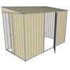 Build-a-Shed 1.5 x 2.3 x 2m Sliding Door Tunnel Shed with Hinged Side Door - Cream