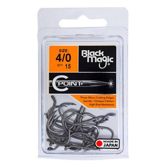 Black Magic C Point Fishing Hook Economy Pack 4/0