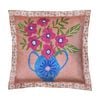 KAS Australia Coco Cushion 43x43cm Poly Velvet Floral Pinky Blush Square Kids