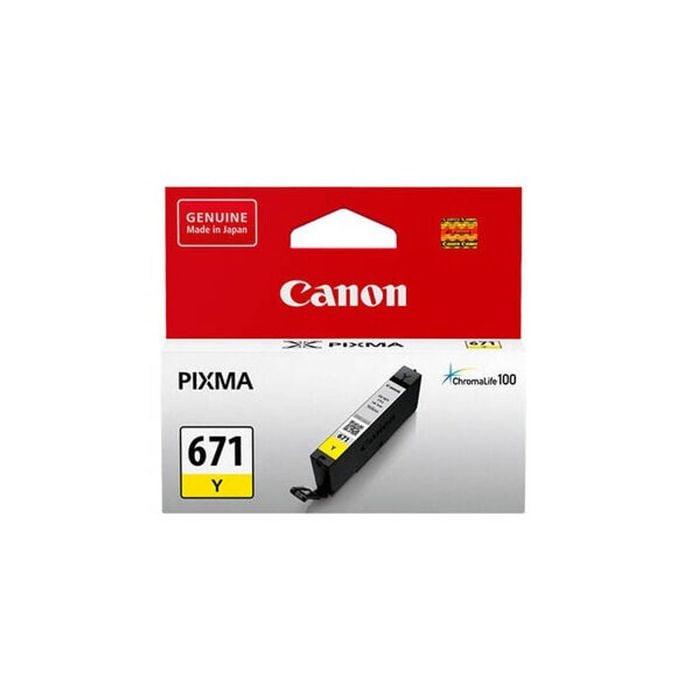 Canon CLI-671Y Original Inkjet Ink Cartridge - Yellow Pack - Inkjet