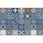 Boyle 1.5m x 45cm Moroccan Blue Tiles Self Adhesive Film