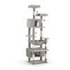 Petzly Cat Tree Tower Scratching Post Scratcher Condo House Bed 180cm Grey