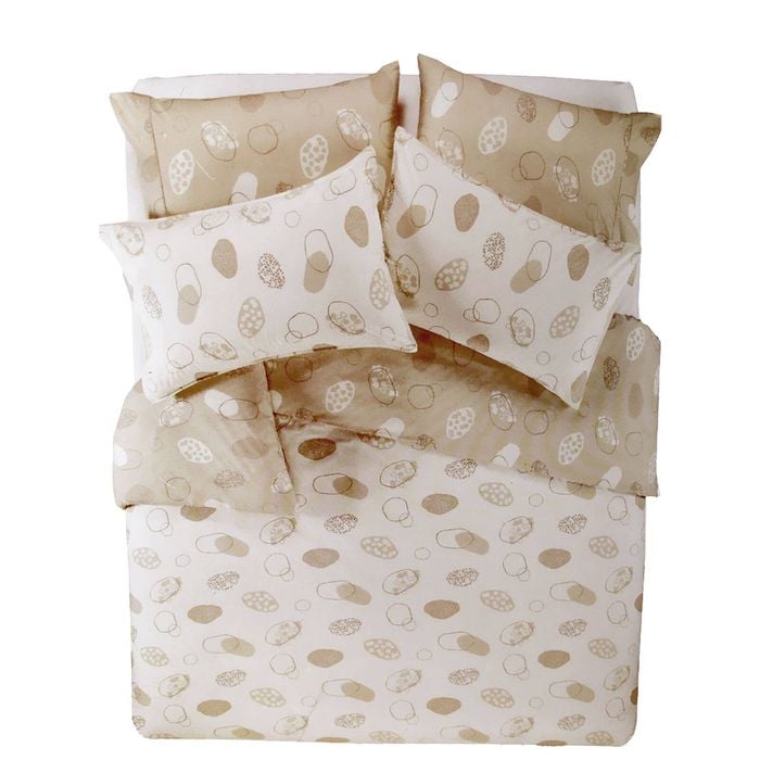 Bloomington 225TC 5 Pcs Pebbles Taupe Quilt Cover Set King 245 x 210 cm