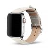 Premium Leather Watch Band Strap - For Apple iWatch Ultra [42mm Series 3] 44mm 45mm 46mm 49mm (Cream white)