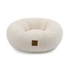 Charlie's Teddy Fleece Round Calming Dog Bed Cream Small