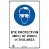 Pinnacle 300 x 200mm Poly Eye Protection Must Worn In This Area Sign