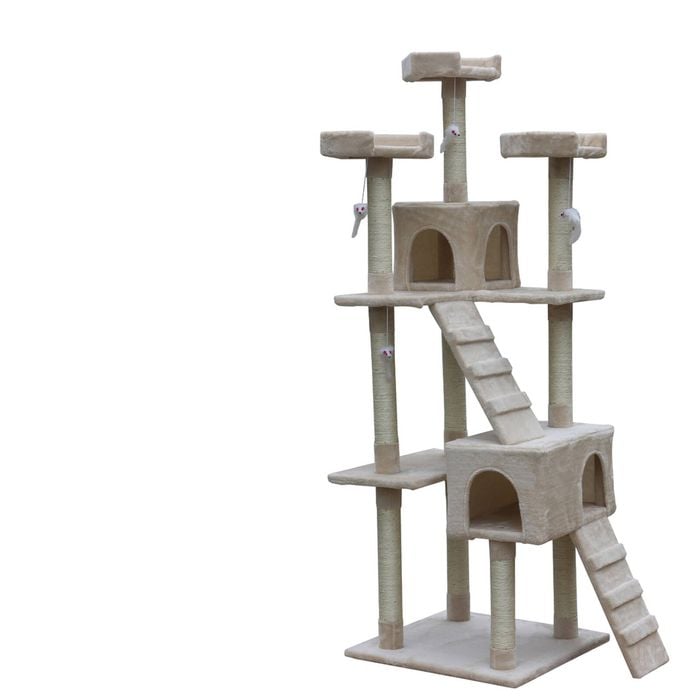 Yes4pets 180 Cm Cat Kitten Scratching Post Tree W Ladder-beige
