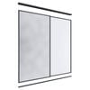 Lugna 2400 x 1801-2400mm Black 1 Mirror 1 Melamine Wardrobe Double Sliding Doors