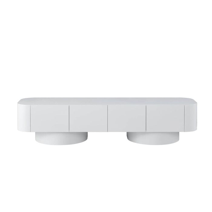 Maestro Furniture Xander Modern Lowline TV Stand Entertainment Unit 200cm 4-Doors White