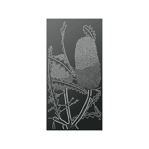 Walpix 1800 x 900 x 3mm Charcoal Perforated Aluminium Decorative Screen Flat Profile Banksia