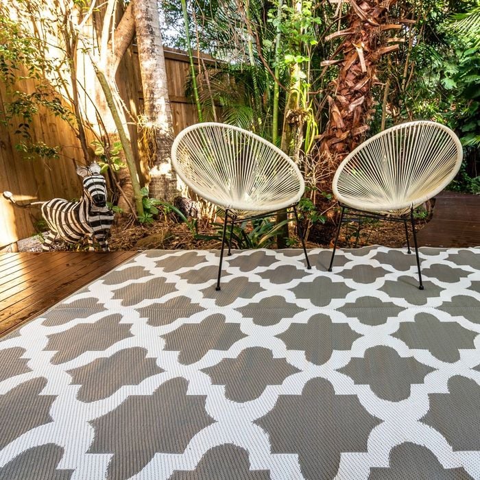 Outdoor Rug - Morocco Grey And White - 180 x 270 cm